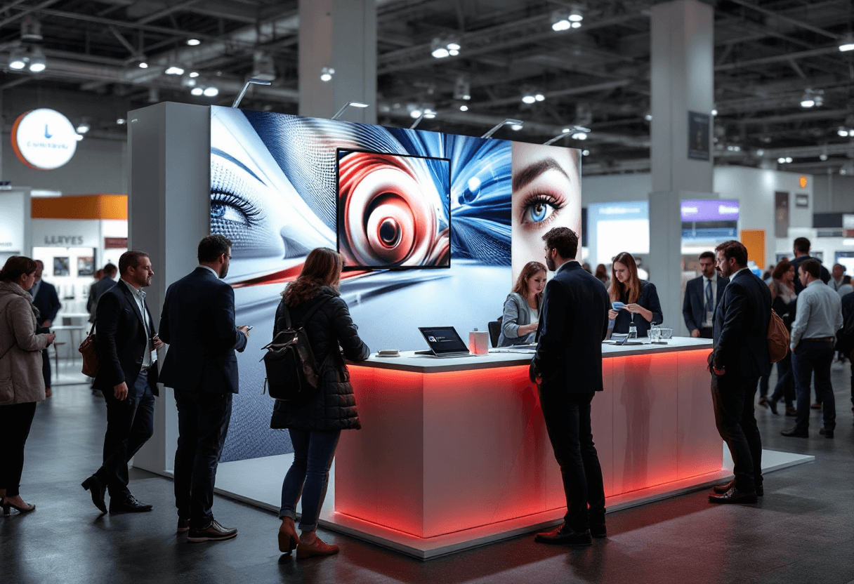 Stand événementiel personnalisé avec démonstration